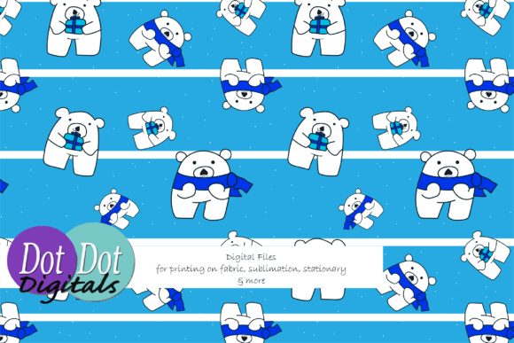 Beary Cute Polar Bears with Stripes