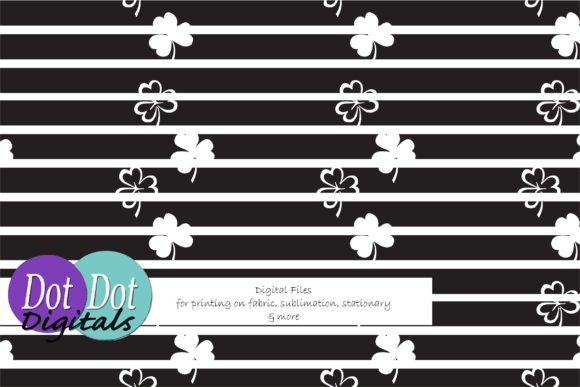 Black and White Stripe Shamrocks 1