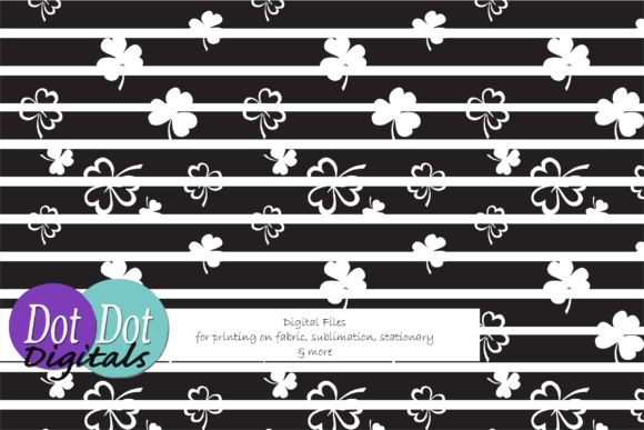Black and White Stripe Shamrocks 3