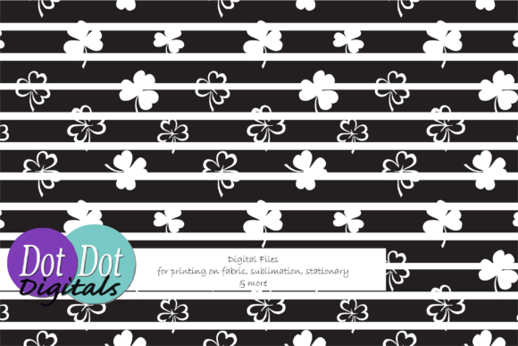 Black and White Stripes Shamrock 2