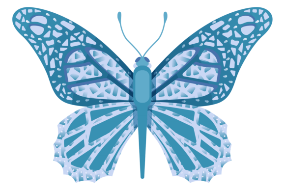 Blue Butterfly. Flower Insect. Decorativ: Elevating Design with Nature’s Elegance