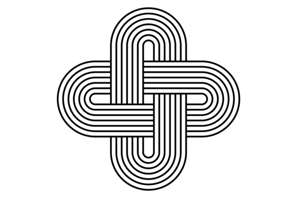 Bohemian Black Line Emblem. Retro Decora: Strategic Visual Assets for Intentional Branding