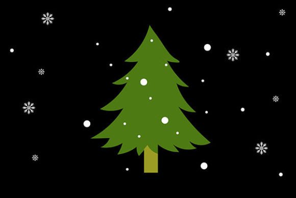 Christmas Tree with Snowflakes: A Festive Design Element