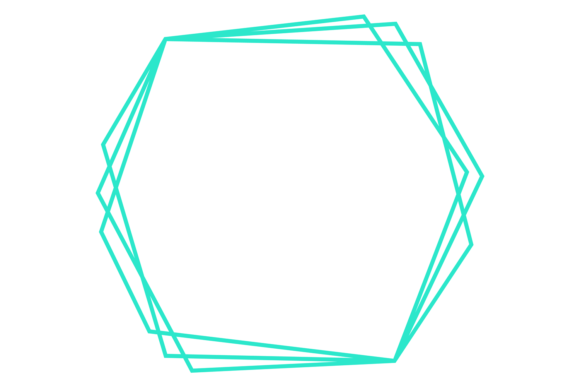 Color Line Frame Polygonal Border Deco