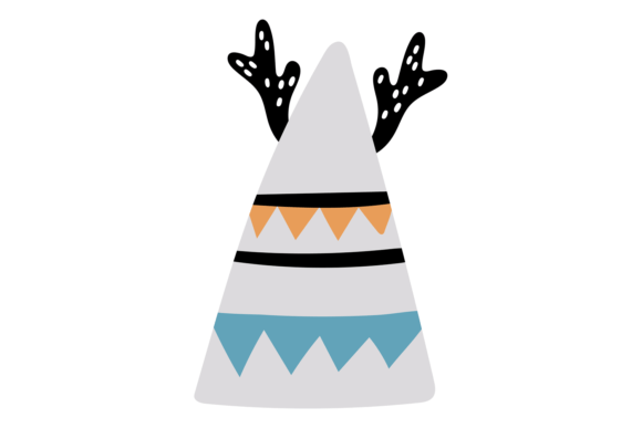 Cute Tepee: Traditional Native Decorative Design