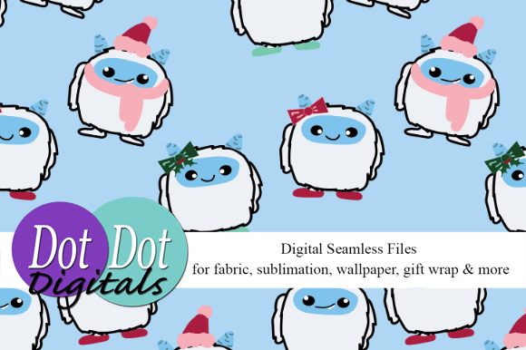 Cutest Little Yeti Seamless Light Blue: A Practical Review of the Digital Pattern