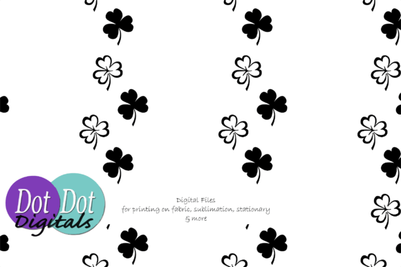 Designing with Black and White Shamrock Pattern 1: A Versatile Digital Asset for Creative Projects