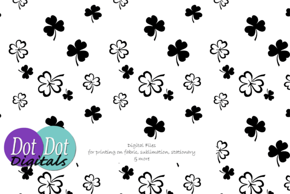 Evaluating Black and White Shamrock Pattern 3 for Versatile Design Projects