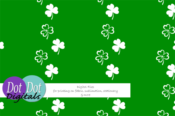 Green and White Shamrock Pattern 1: A Versatile Digital Asset for Creative Projects