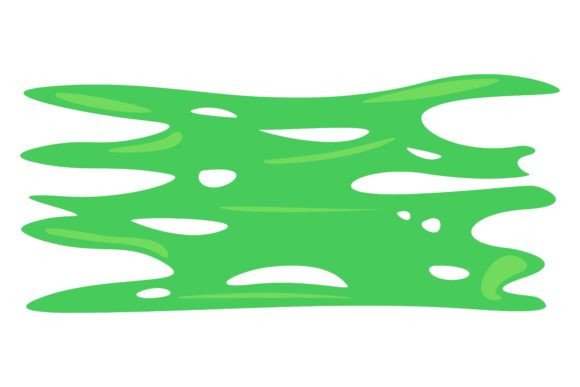 Green Slime Flat for Web Design. Cartoon