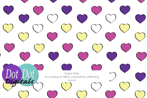 Pink Purple Pink Hearts Seamless Repeat