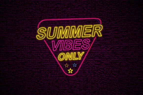 Summer Vibes Only Lettering Neon Sign Fo
