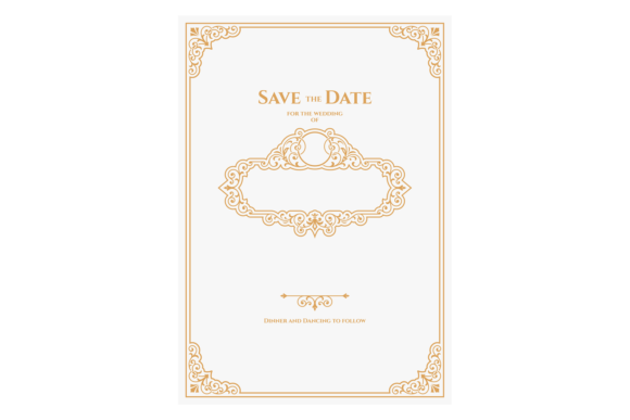 The Art of Elegance: Mastering the Wedding Invitation with Luxury Golden Frame