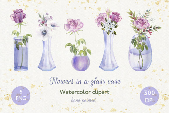 Watercolor Bouquets of Flowers in Vases: A Design Evaluation