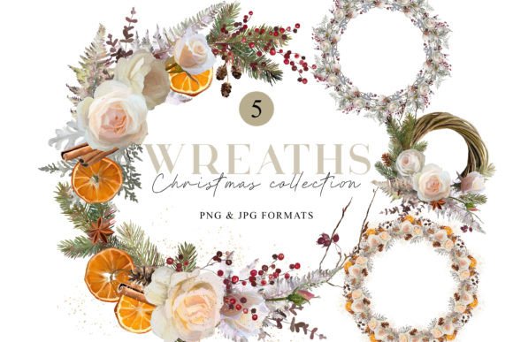 Wedding Wreaths Rose Flowers: Elegant Digital Art for Every Occasion